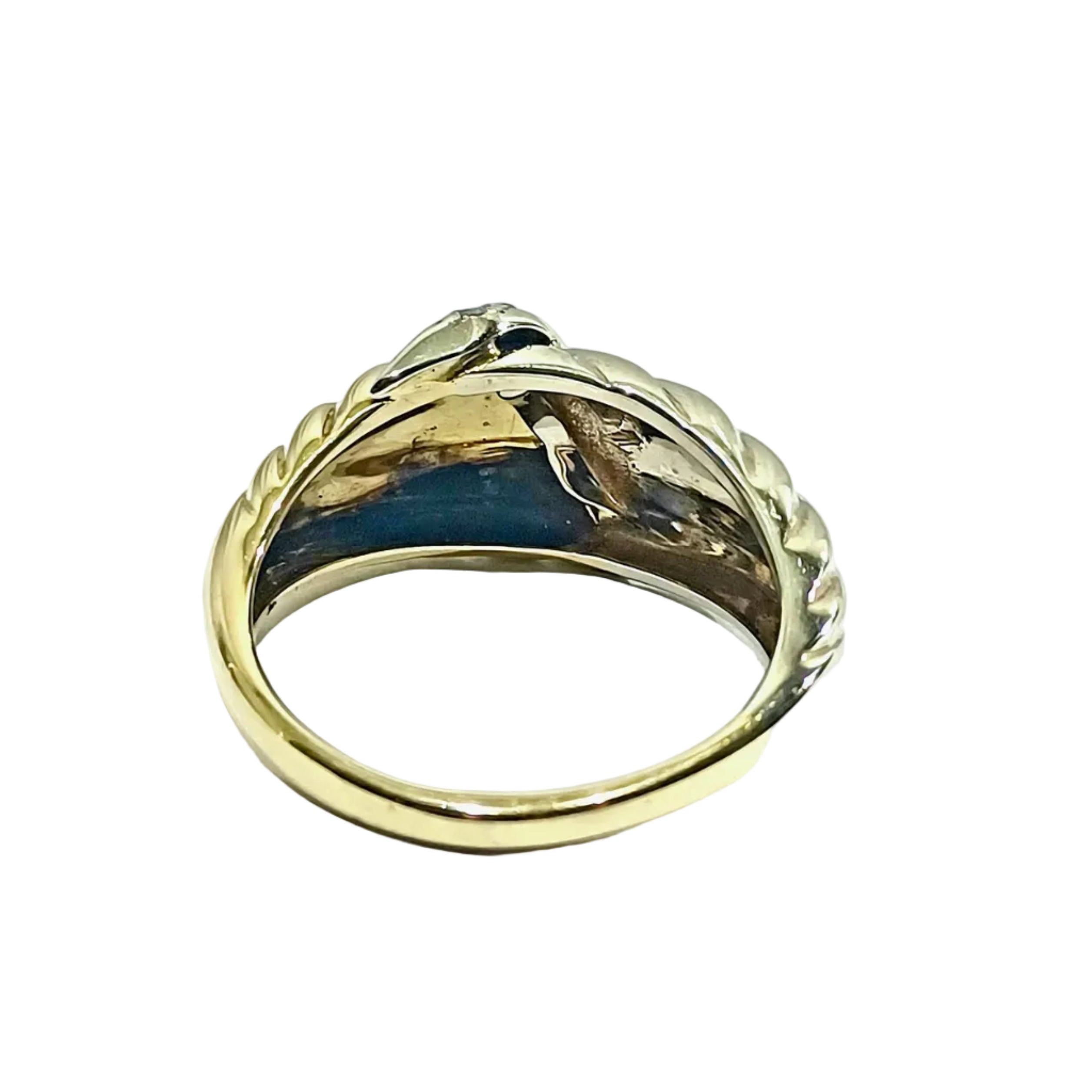 Bague en or jaune, or blanc et diamants