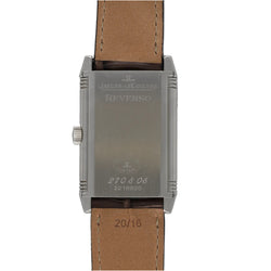 Montre JAEGER-LECOULTRE "Reverso" GM en acier et cuir