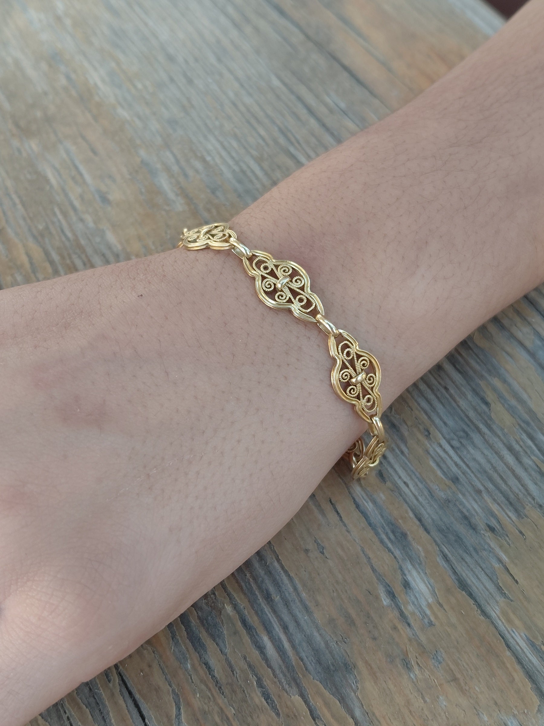 Bracelet en or jaune Art Nouveau / Art Déco