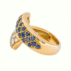 Bague Or jaune Saphir