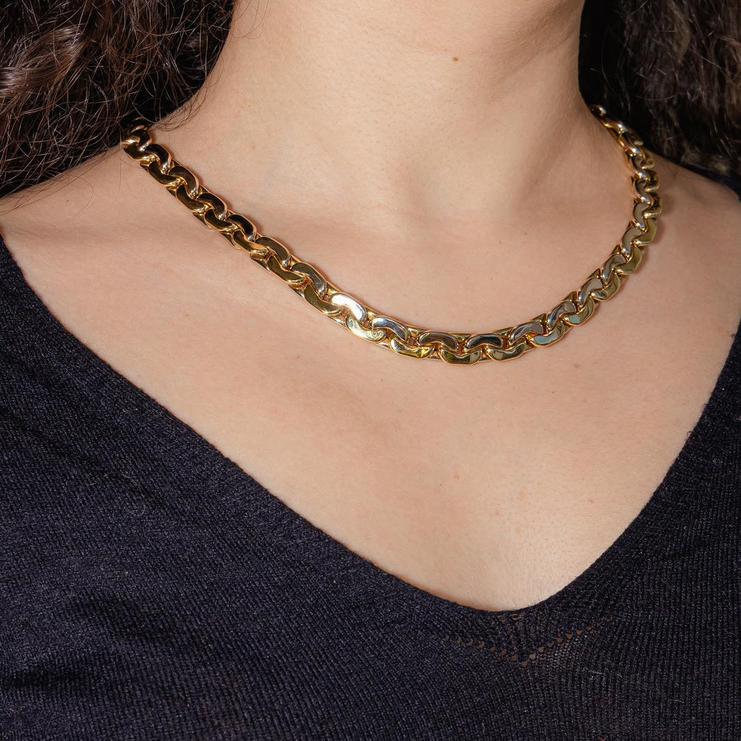 Collier Maille haricot Or jaune