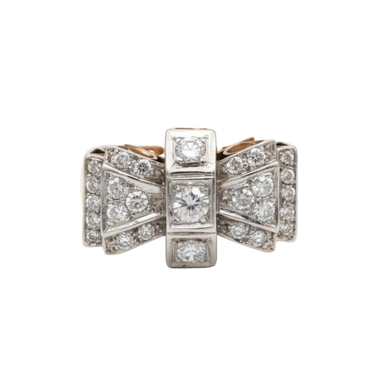 Bague Tank en or rose et diamants