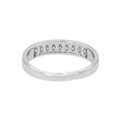 Bague Demi-alliance Or blanc Diamant