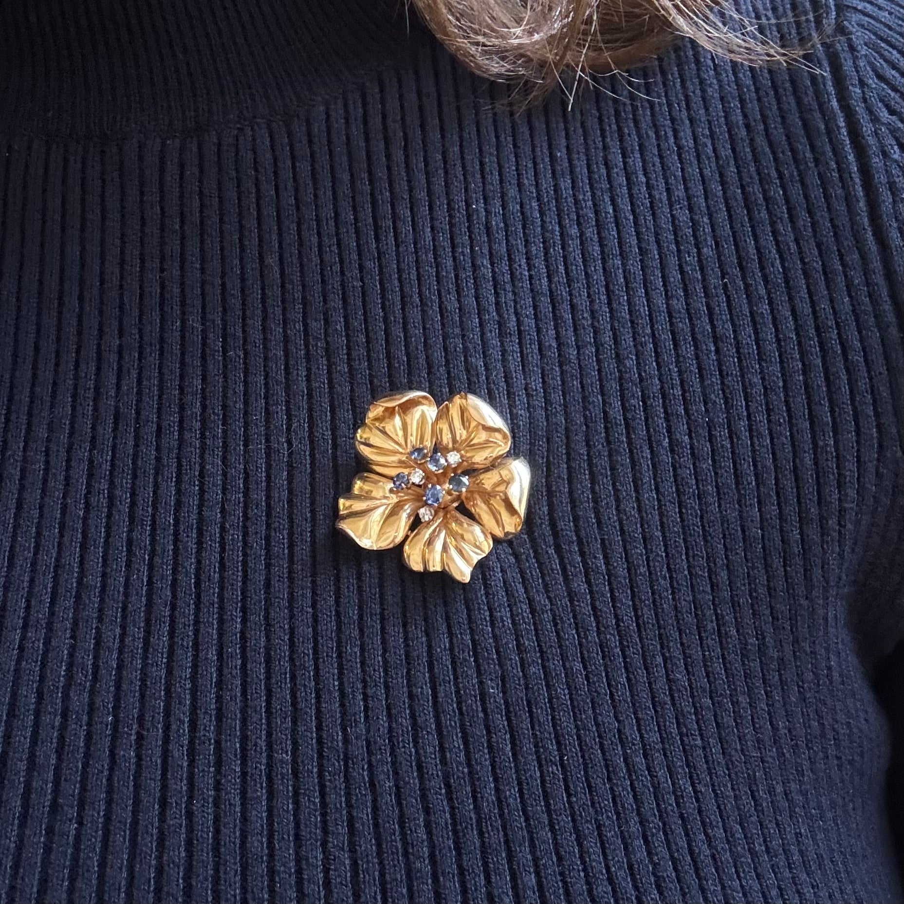 Broche fleur épanouie