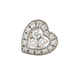 Boucles d'oreilles Puces en or blanc et diamants