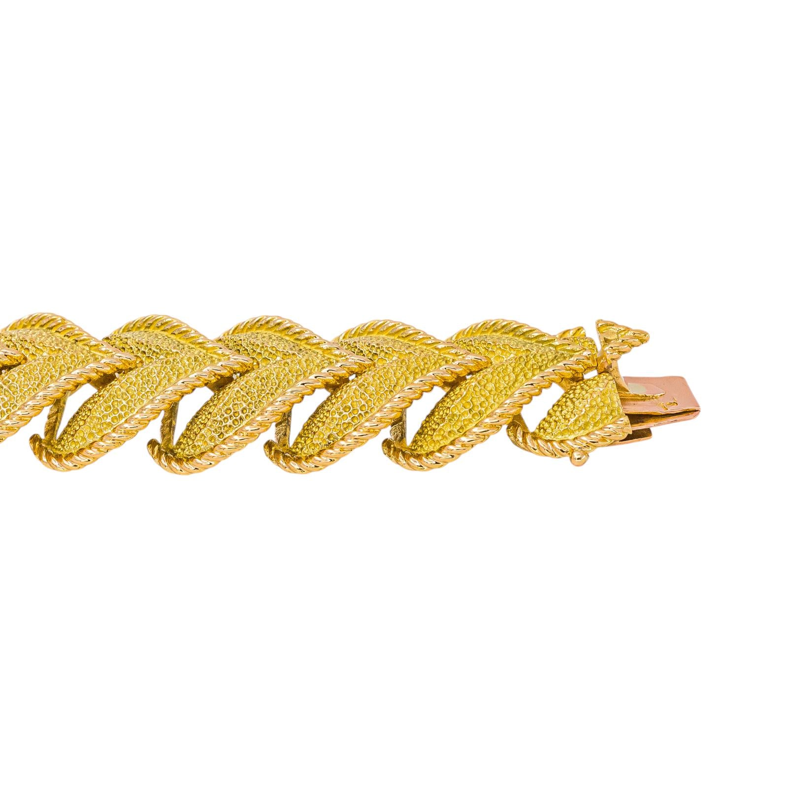 Bracelet Maille en or jaune et or rose