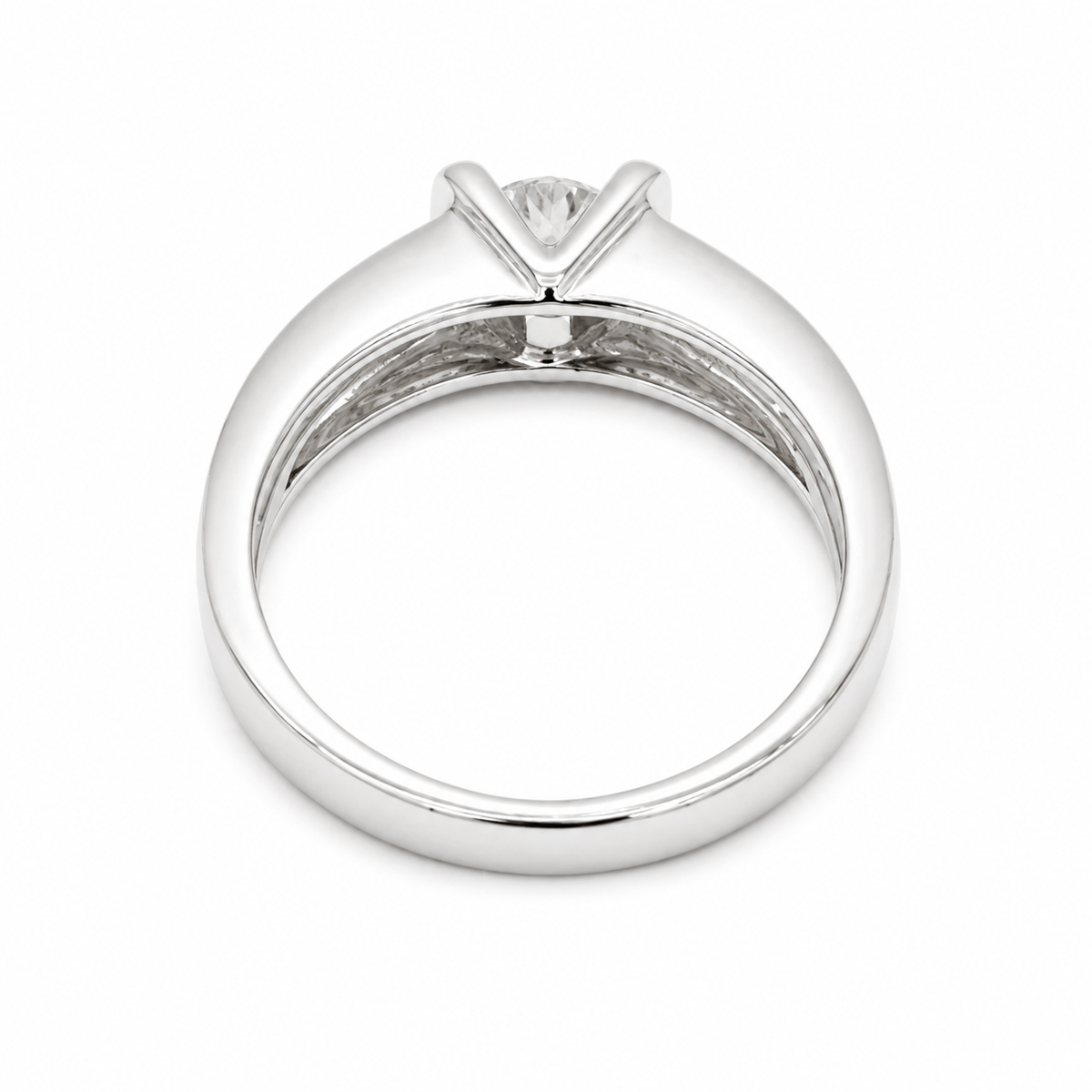 Bague Bandeau en or blanc et diamants