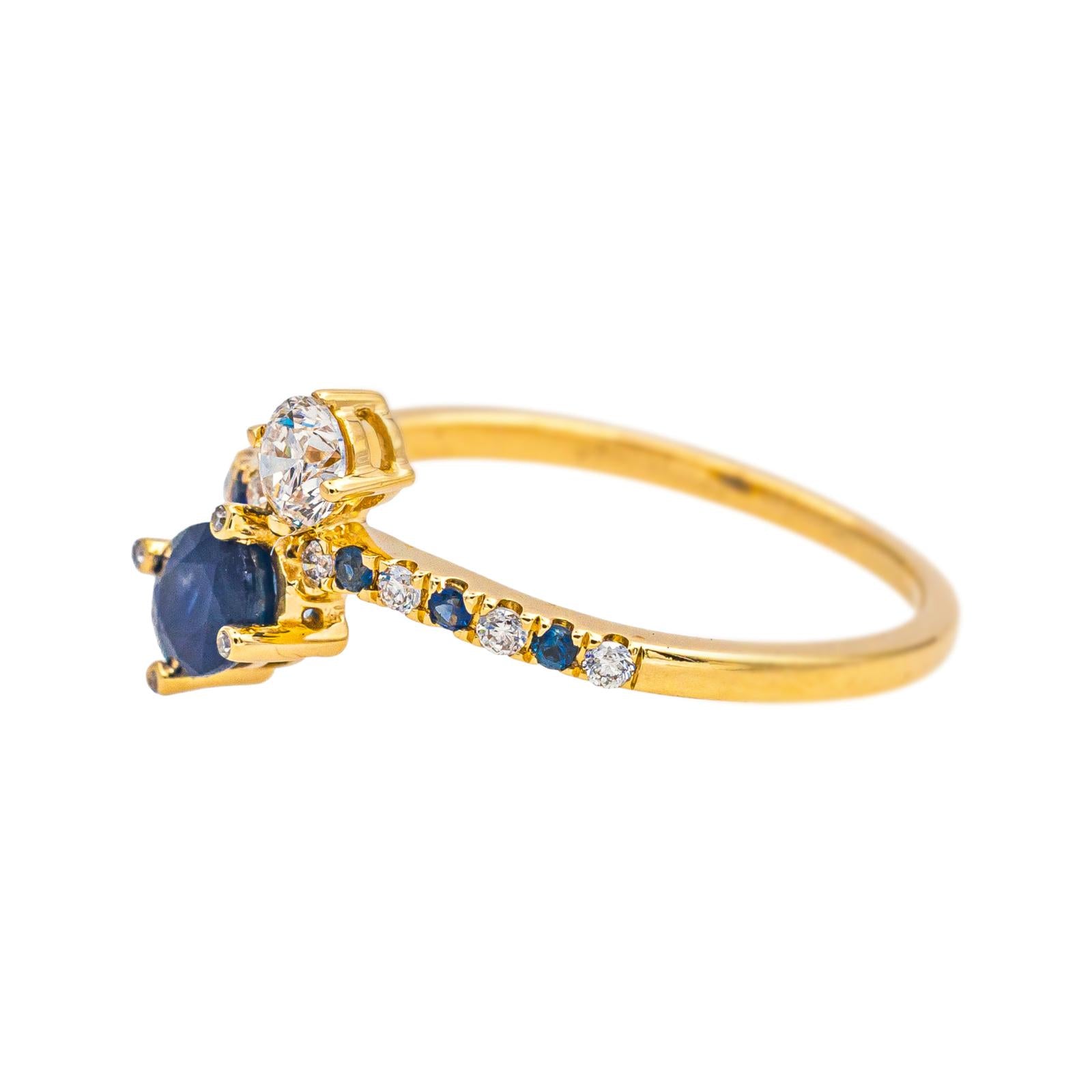 Mauboussin Bague  Toi et Moi  Duo d'amour Or jaune  Saphir