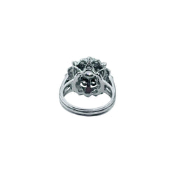 Bague Entourage en or blanc, platine et diamants