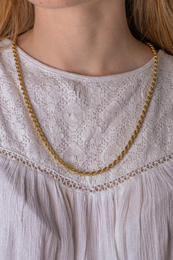 Collier Maille Corde Or jaune
