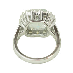 Bague Entourage en or blanc, aigue-marine et diamants