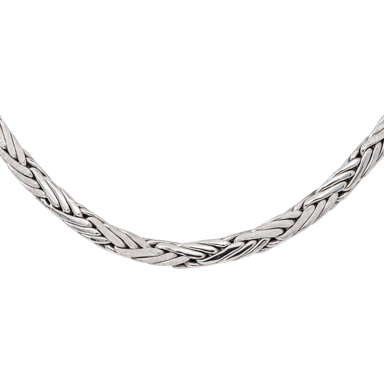 Collier Maille tressée Or blanc