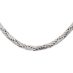 Collier Maille tressée Or blanc