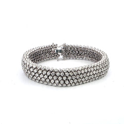 Bracelet Souple en or blanc et diamants
