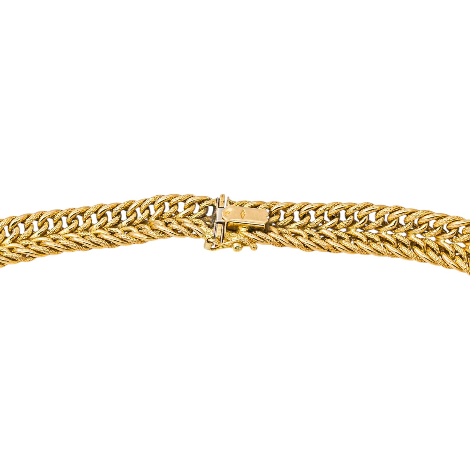 Collier Maille tressée Or jaune