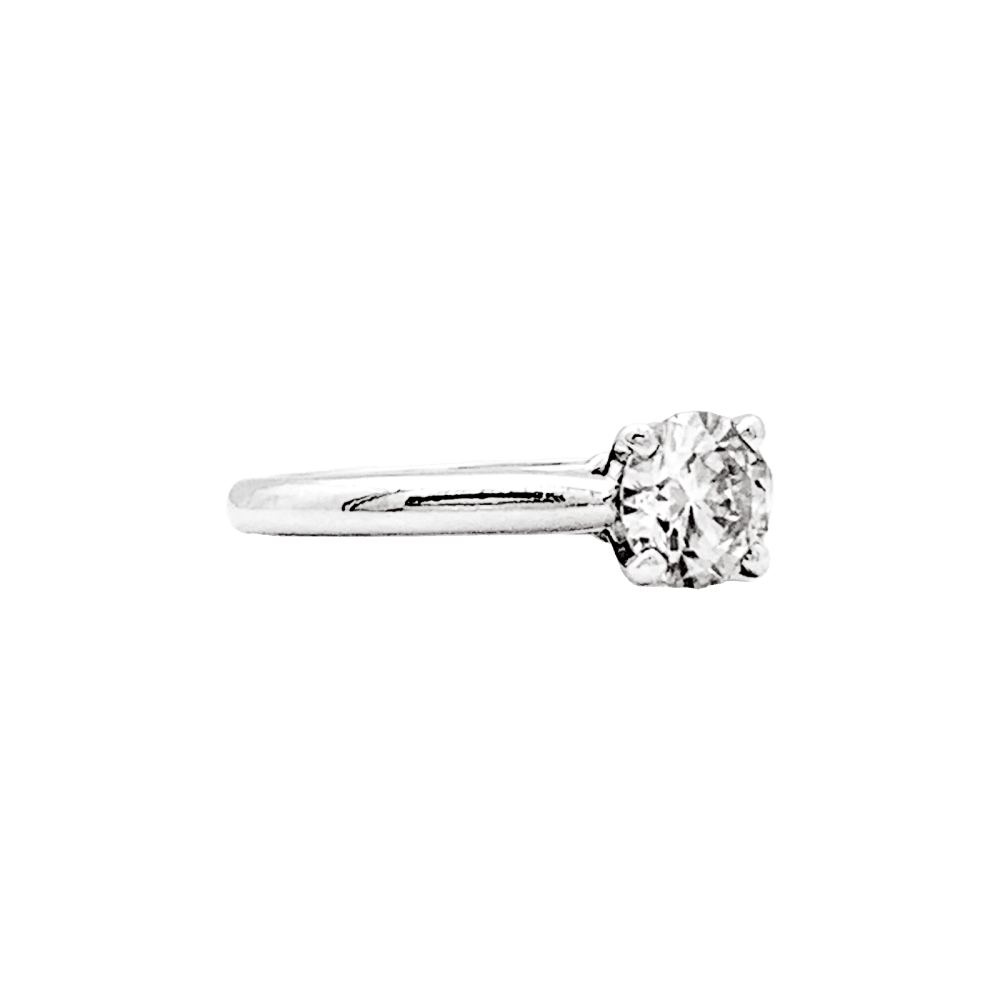 Solitaire Cartier, "1895", platine.