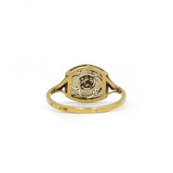 Bague Art Déco en or, platine et diamant