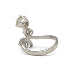 Bague en or blanc et diamants
