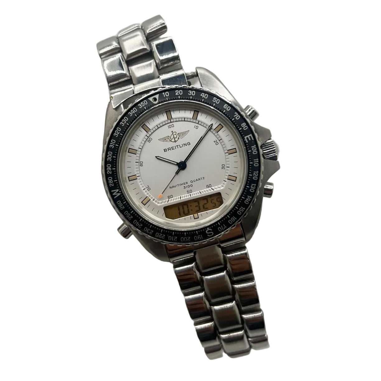 Montre BREITLING "Navitimer Pluton" en acier et quartz