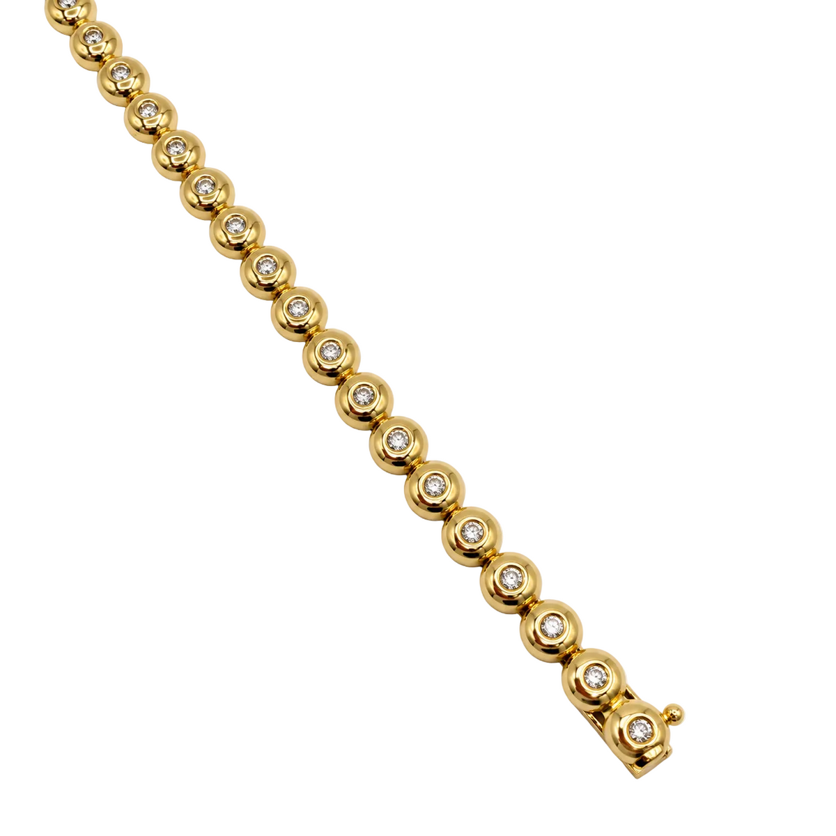 Bracelet Ligne en or jaune et diamants