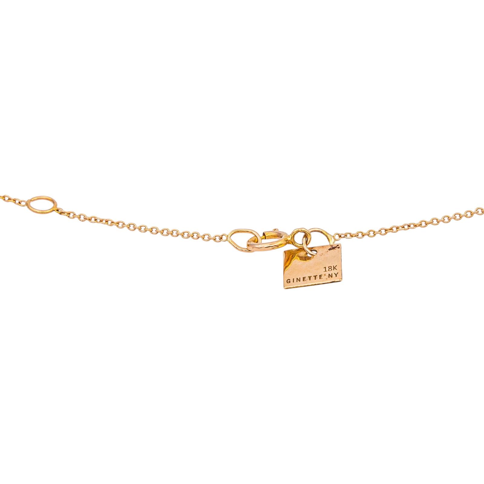 Ginette NY Collier Pendentif Ever Lapis Or rose Lapis-Lazuli