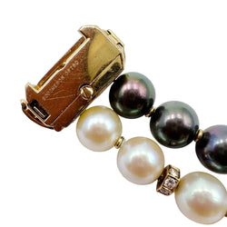 Bracelet BOUCHERON en or jaune, perles et diamants