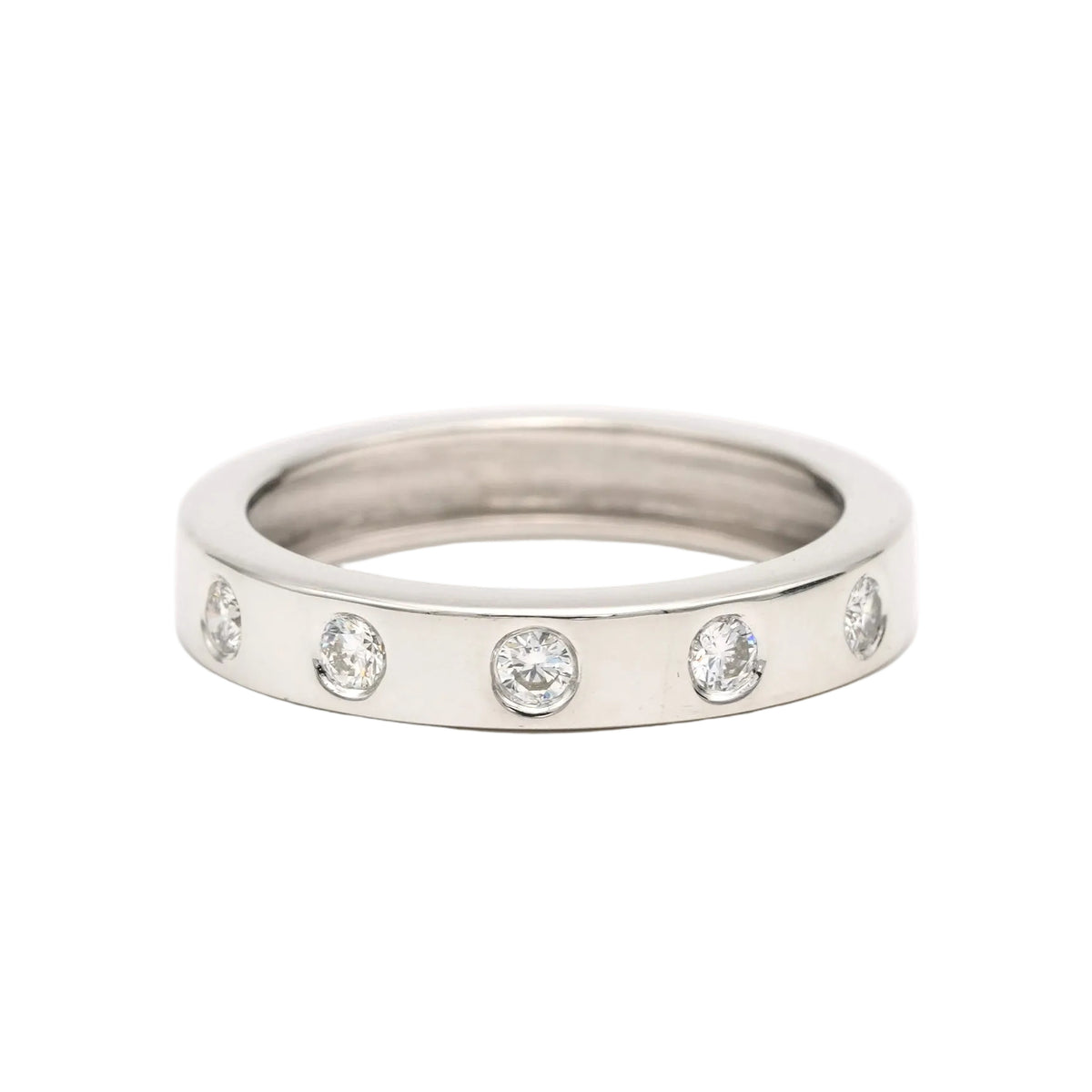 Bague Alliance en or blanc et diamants