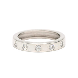 Bague Alliance en or blanc et diamants