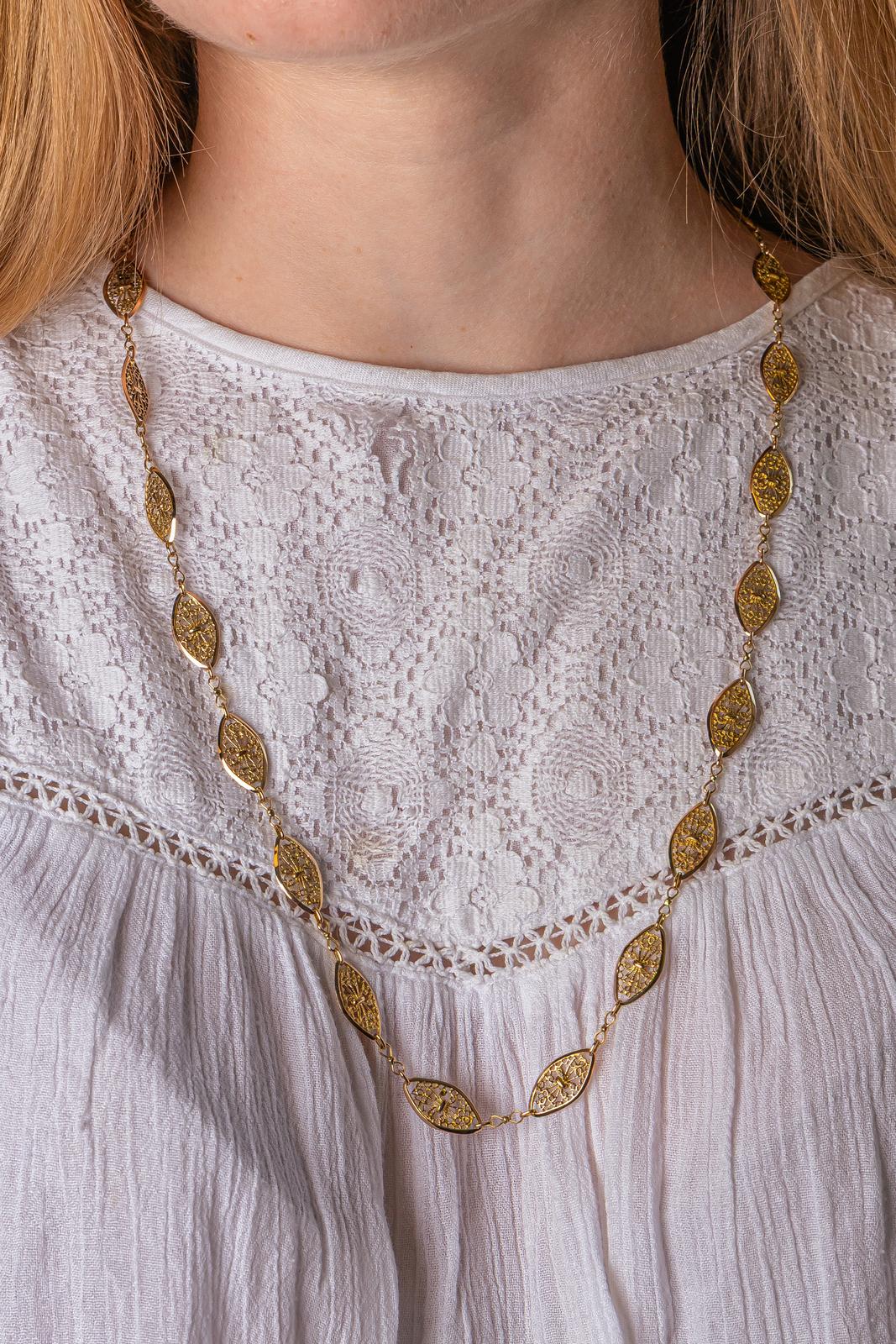 Collier Maille filigrane Or jaune