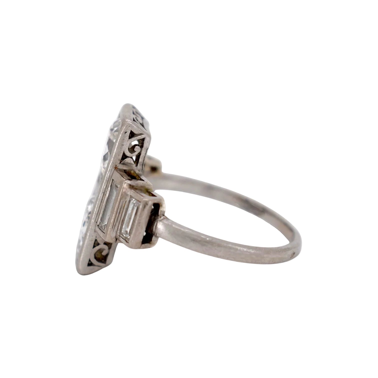 Bague Toi & Moi en platine et diamants