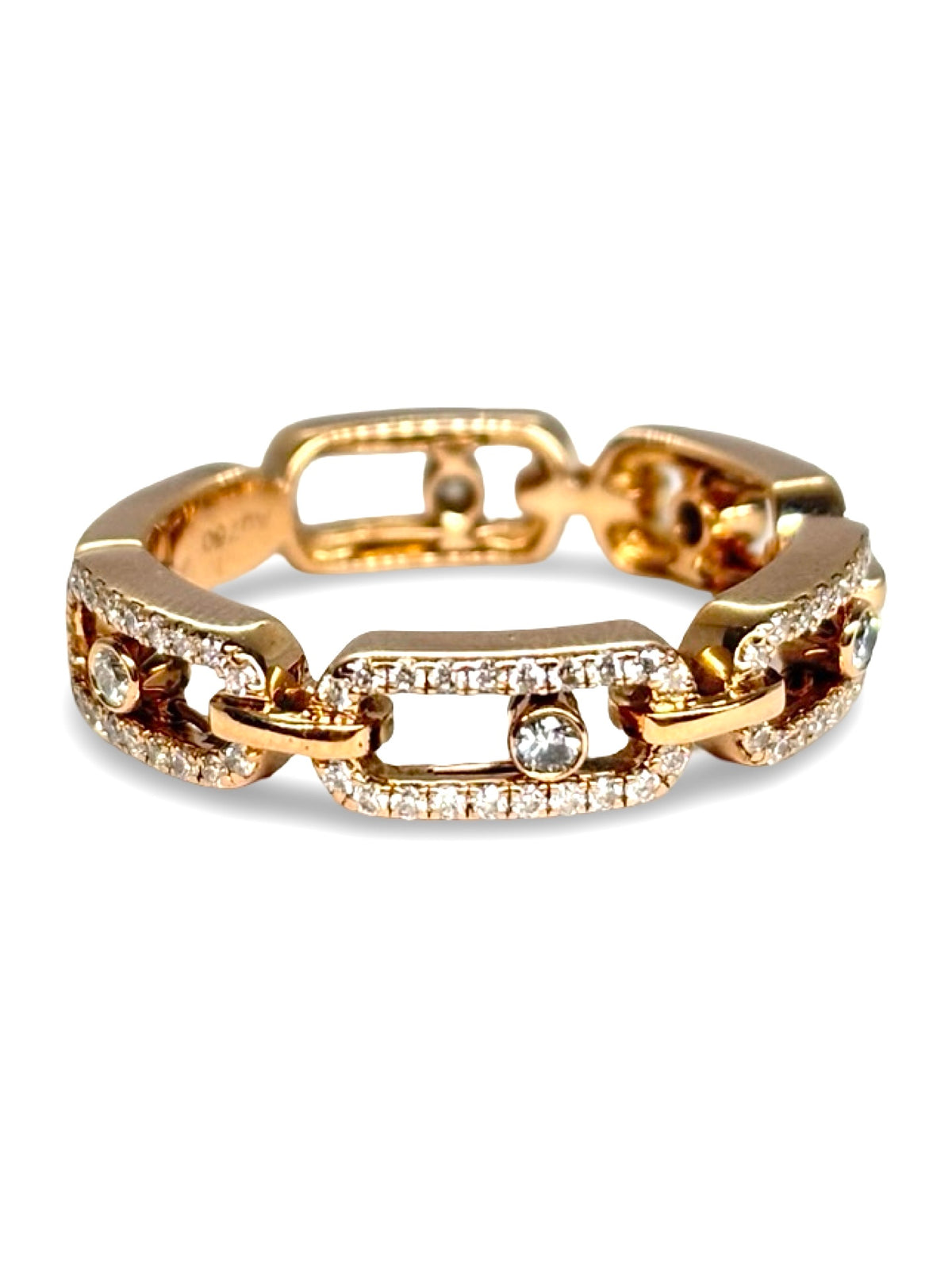 Bague Pavée MESSIKA Move Link en or rose et diamants