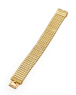 Bracelet Souple en or jaune, platine, rubis et diamants