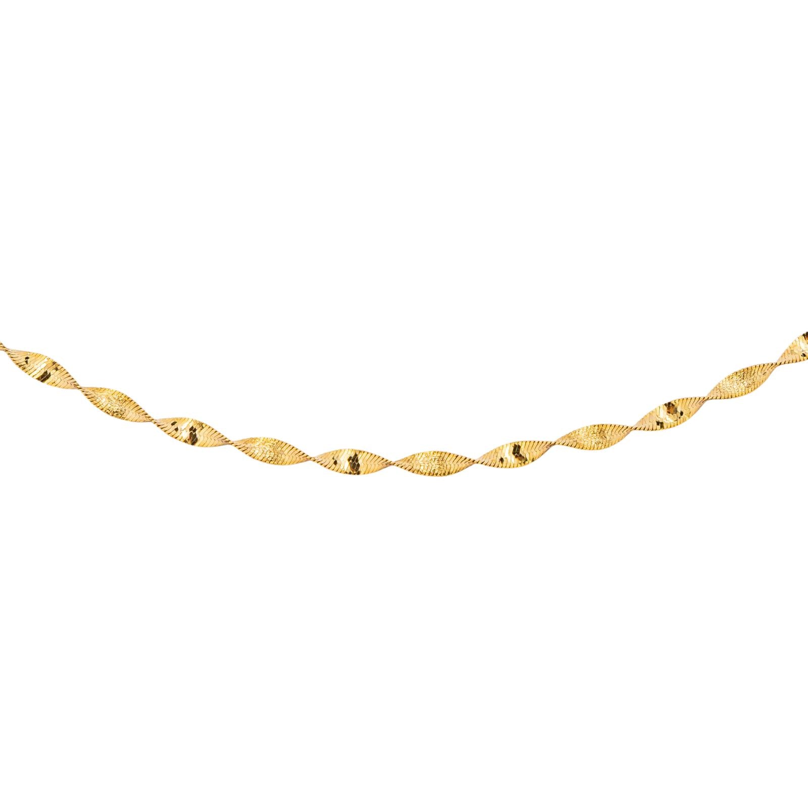 Collier Maille Miroir Or jaune
