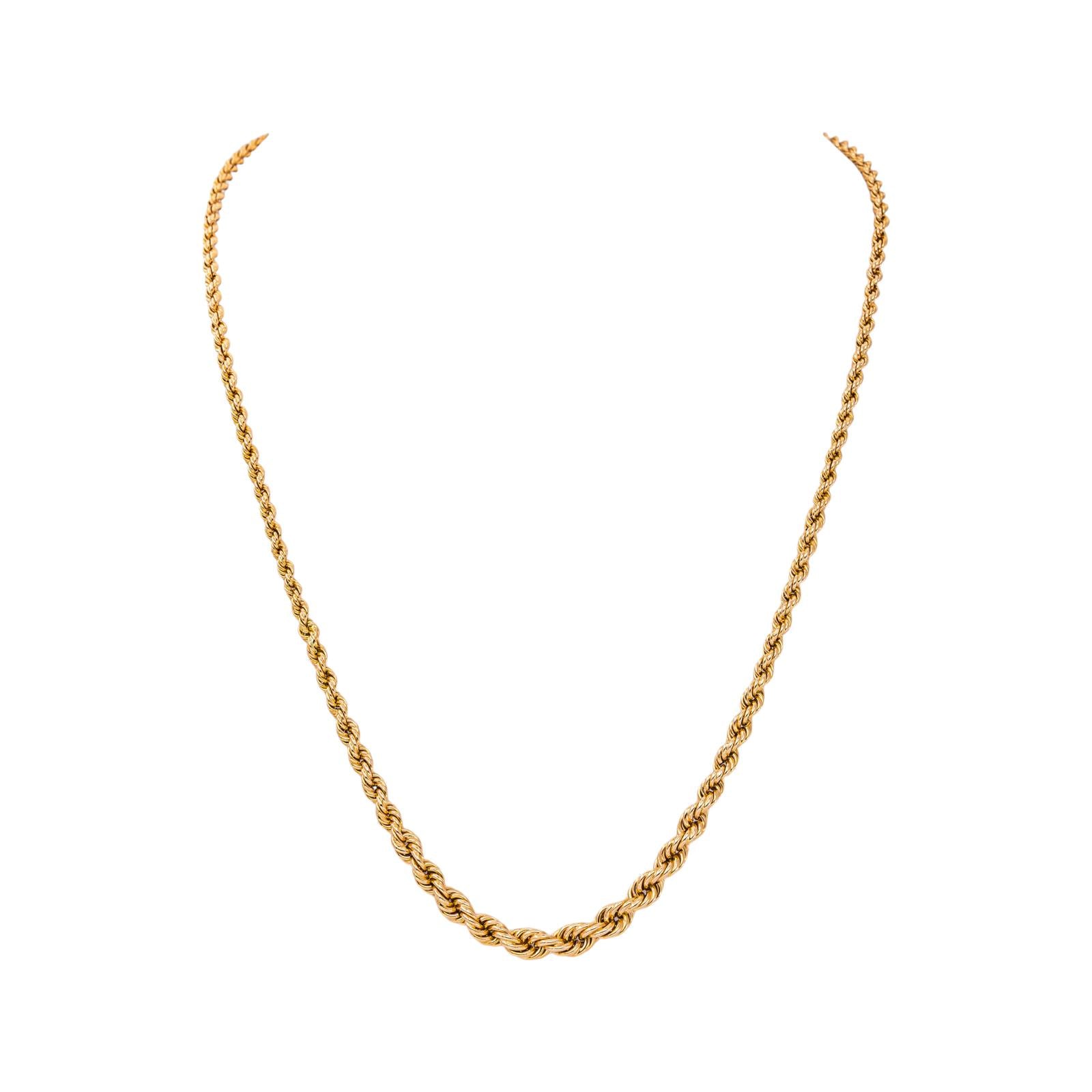 Collier Maille Corde Or rose