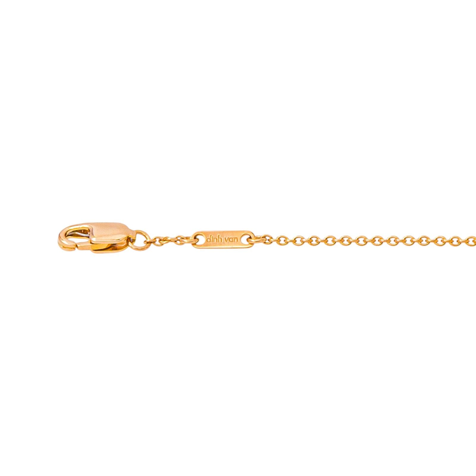 Dinh Van Collier Maille Forçat  Or rose