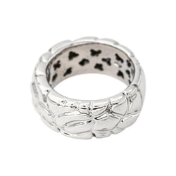 Bague Bandeau en or blanc et rubis