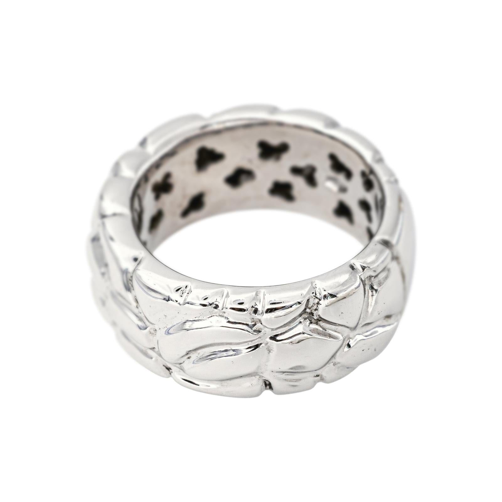 Bague Bandeau en or blanc et rubis