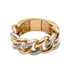 Bague LUCIANO SOMENZI en or blanc, or rose et diamants