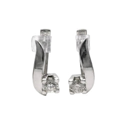 Boucles d'oreilles Dormeuses en or blanc et diamants