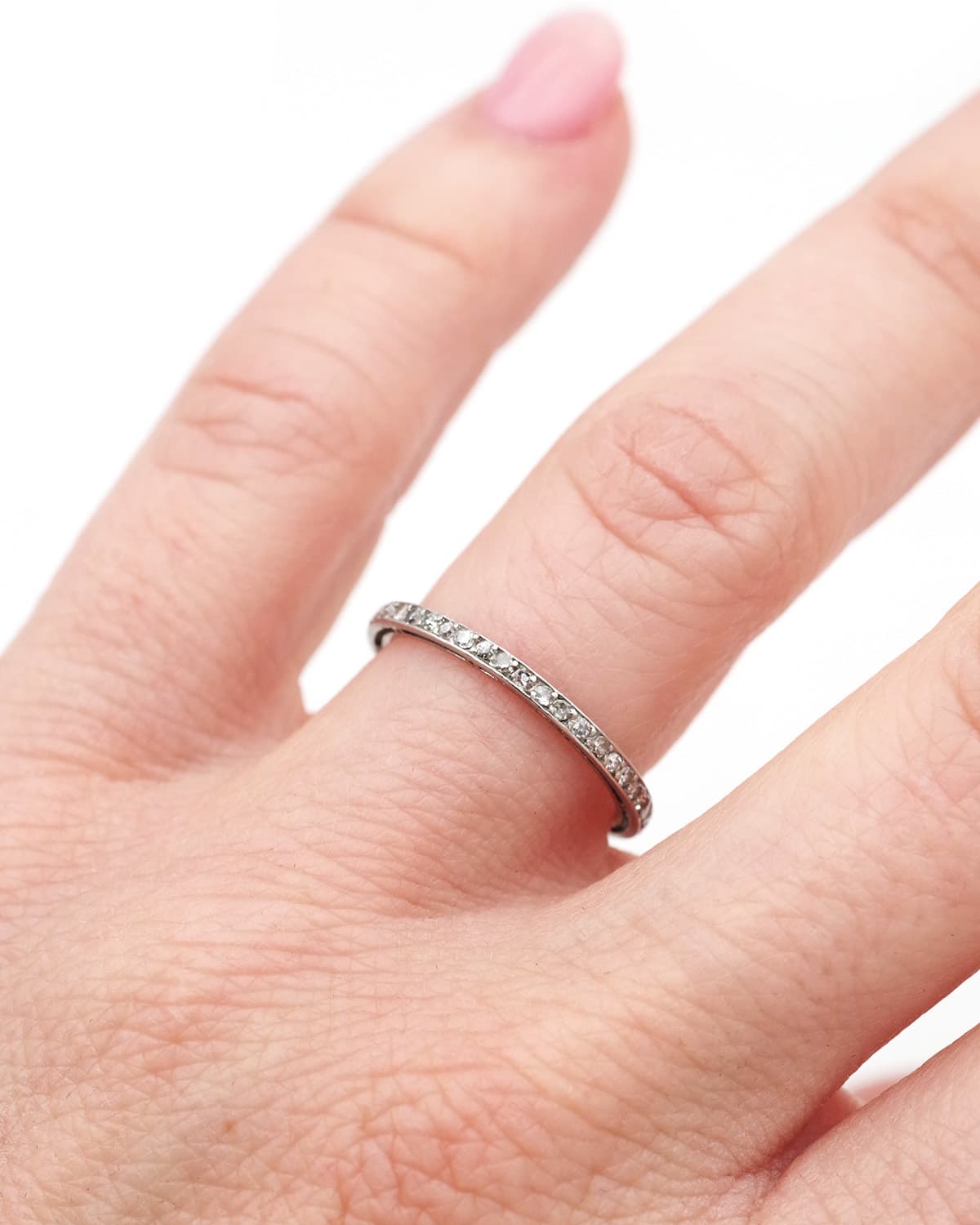 Bague Alliance en platine et diamants