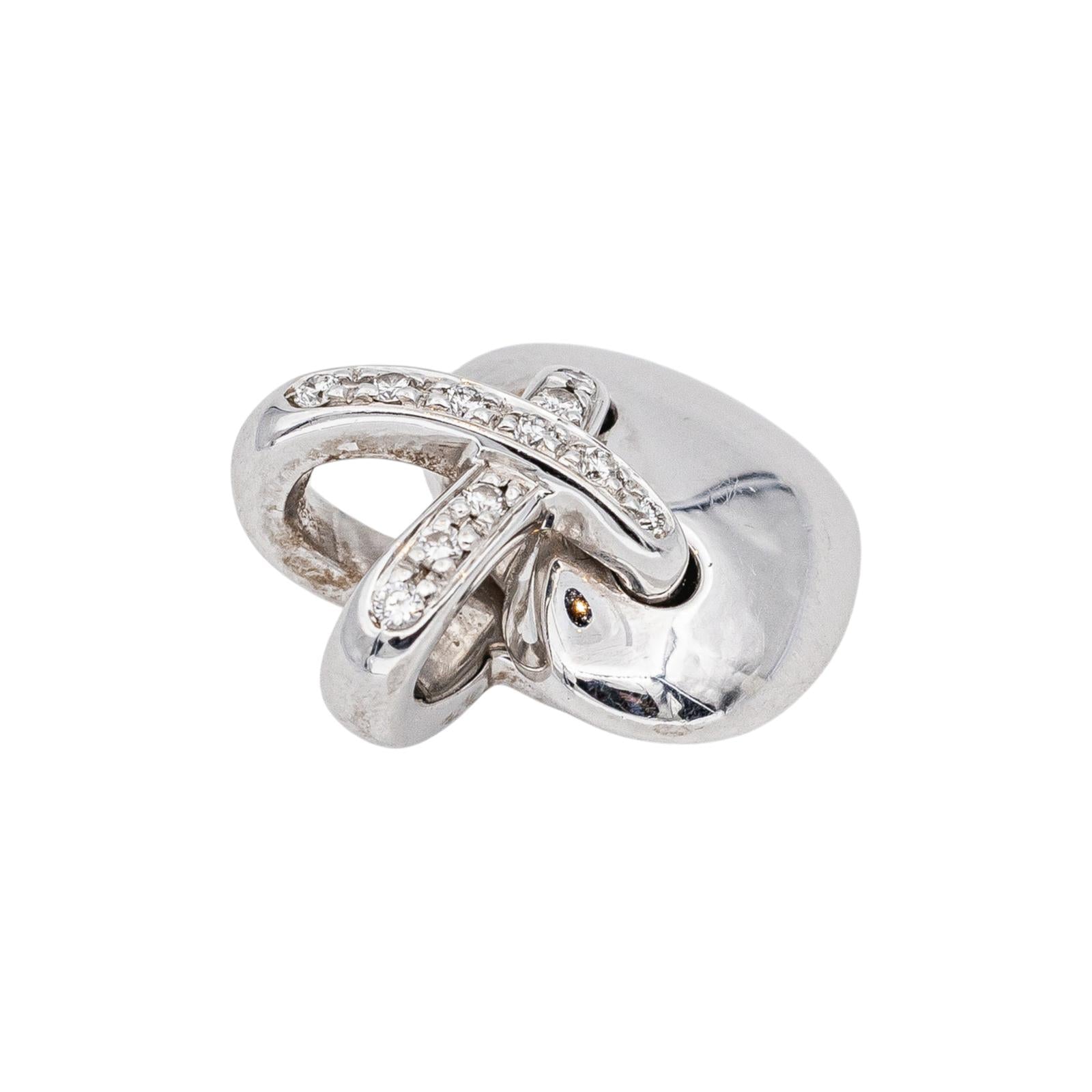 Chaumet Collier Pendentif Liens Or blanc Diamant