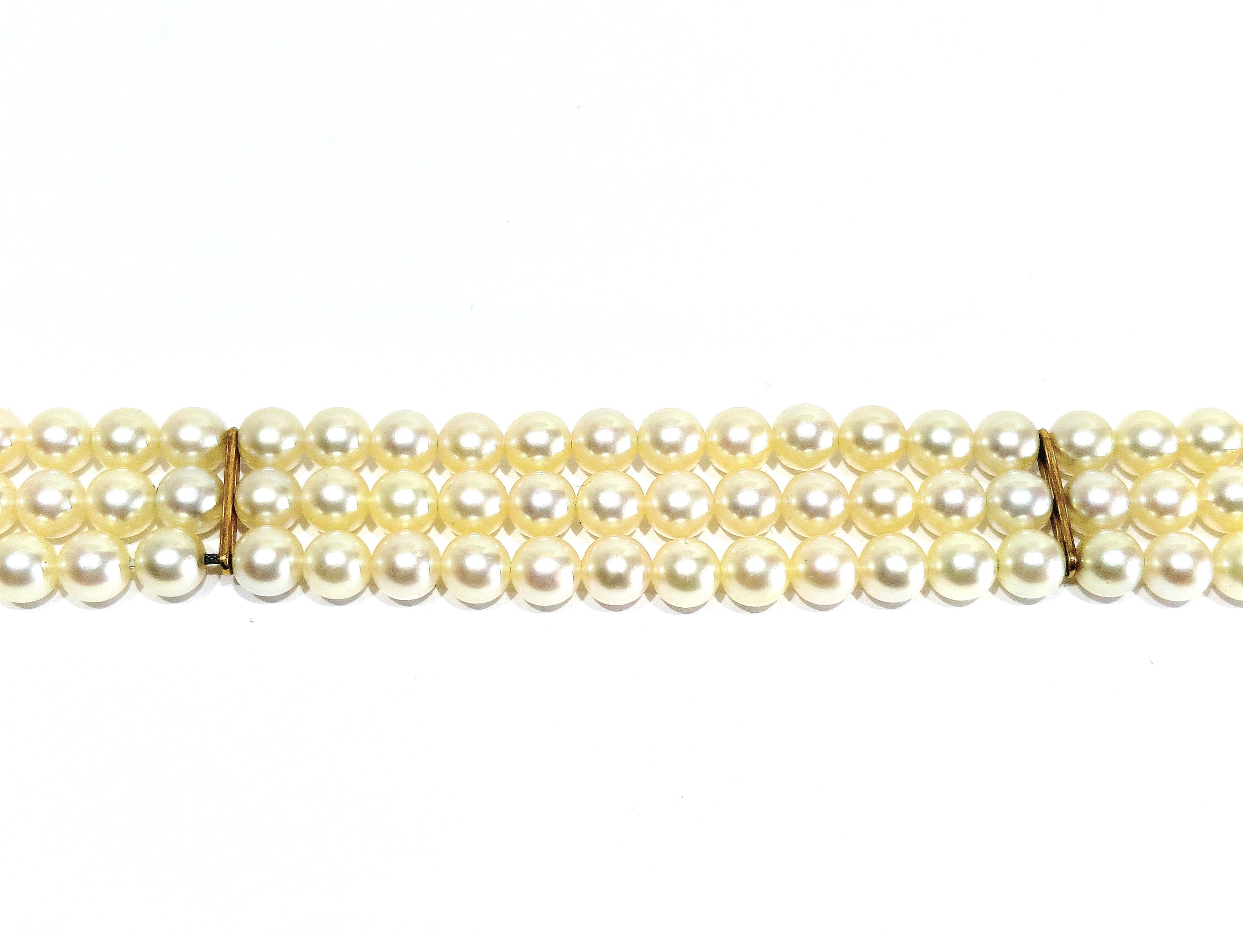 Bracelet en or et perles