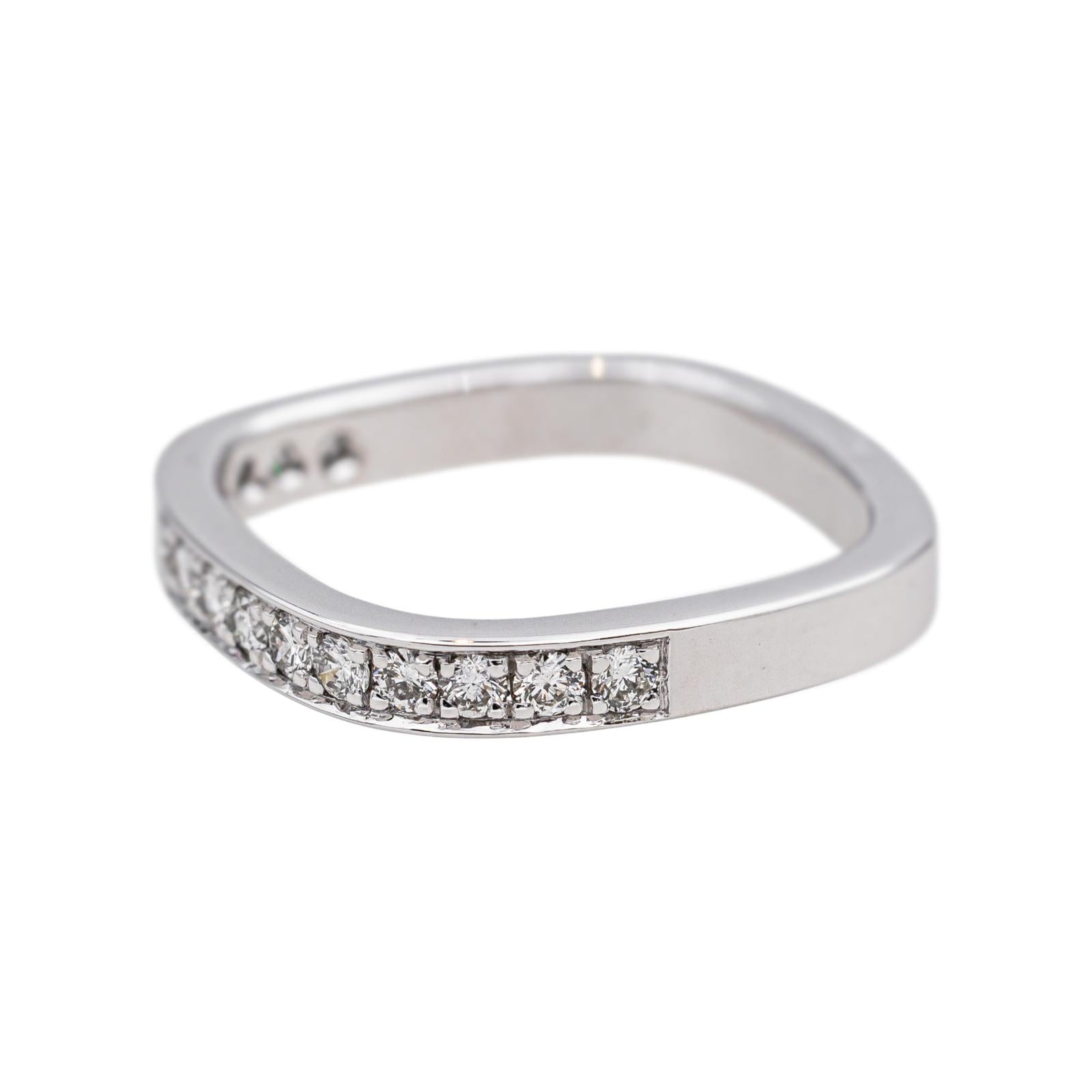 Bague Demi alliance Or blanc Diamant
