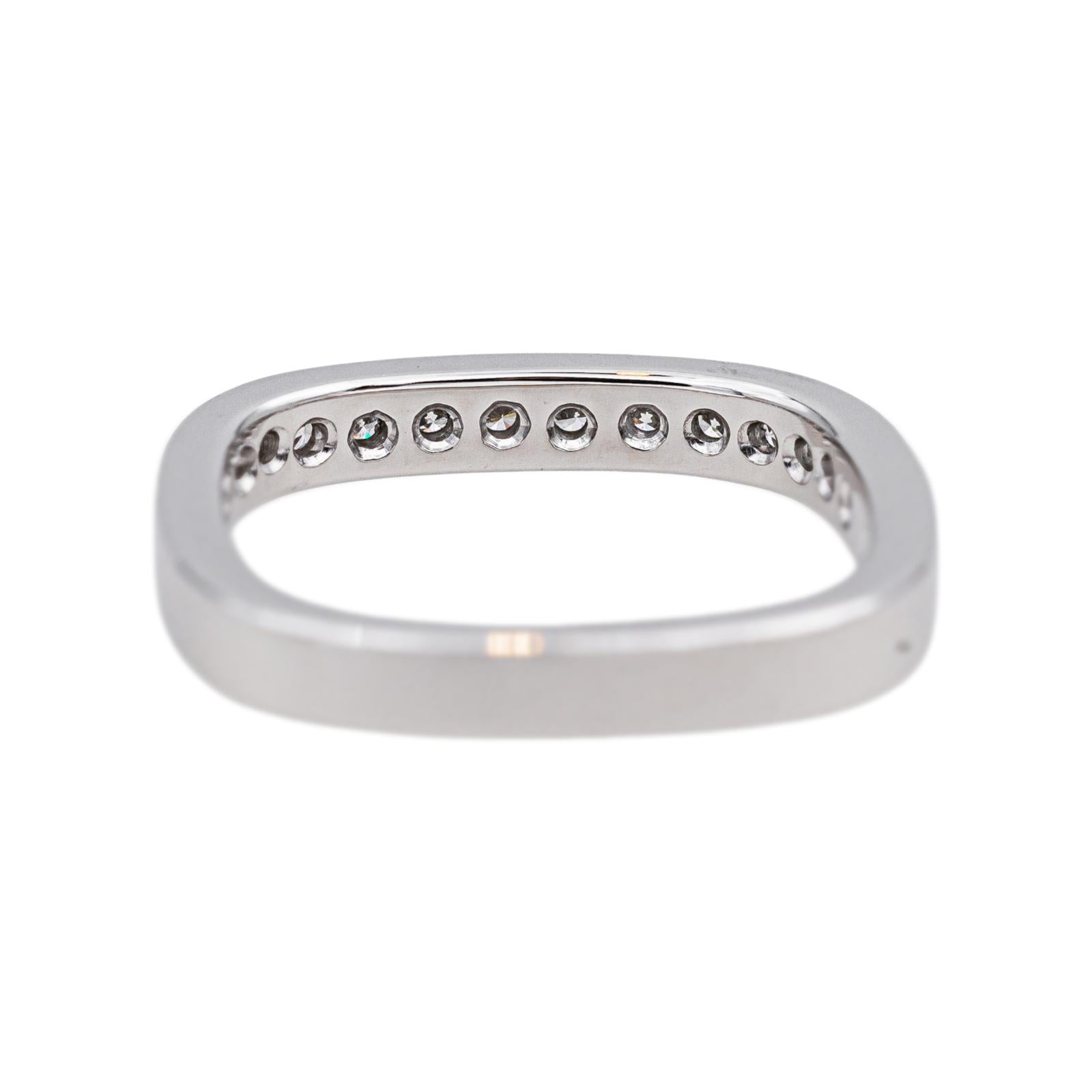 Bague Demi alliance Or blanc Diamant