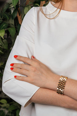 Bracelet Manchette Or rose