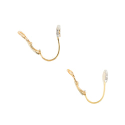 Boucles d'oreilles Clip CARTIER "C de Cartier" en or blanc, or jaune et or rose