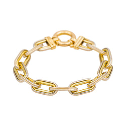 Bracelet Maille Forçat jumelée Or jaune