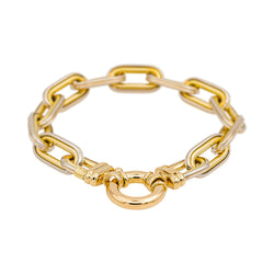 Bracelet Maille Forçat jumelée Or jaune