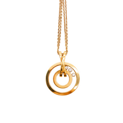 Collier Pendentif CHOPARD Happy Diamonds en or jaune et diamants