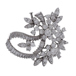 Broche en platine et diamants